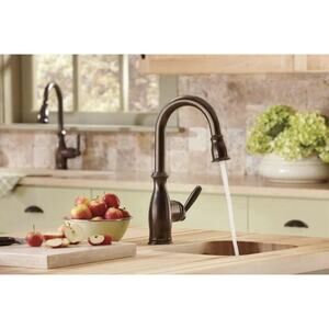 MOEN 5985ORB Brantford Oil Rubbed Bronze 1 Handle High Arc Bar Faucet
